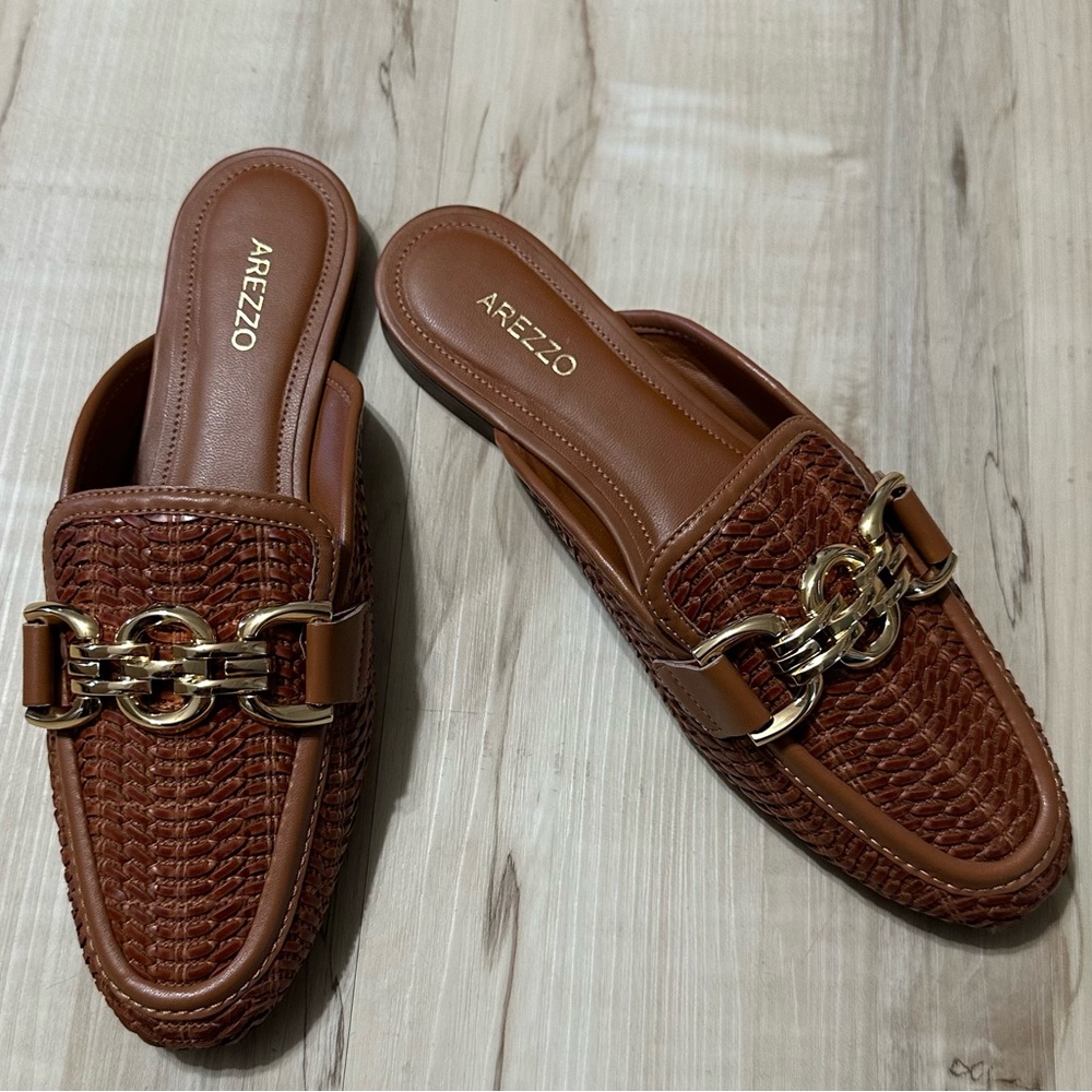 Arezzo Evie Woven Mules Size‎ 7